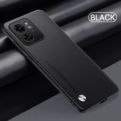 Leather Case Cover with Soft Frame - Moto Edge 30 Fusion (Black)