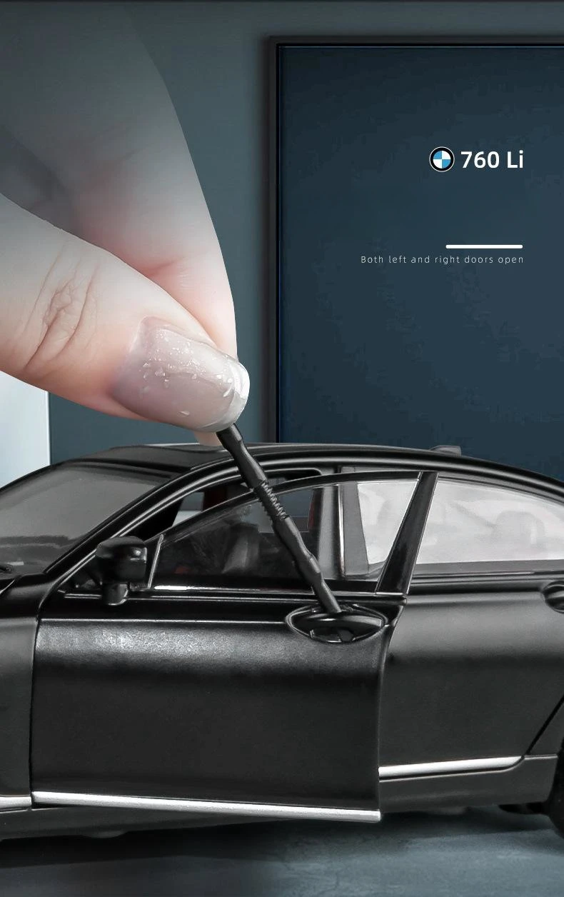 1/24 BMW 760Li Diecast Alaşım Döküm Model Araba