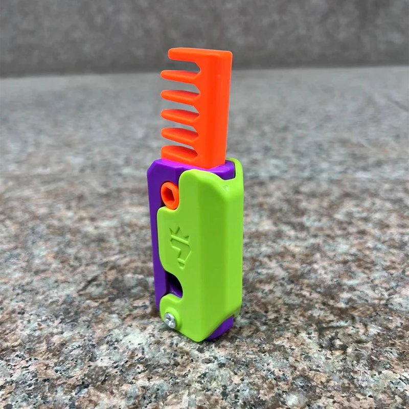 

Гравитационный нож с 3d-печатью, маленький нож с редисом, складная термоусадочная расческа, мини-модель с подвеской, игрушка для декомпрессии с Push-картой