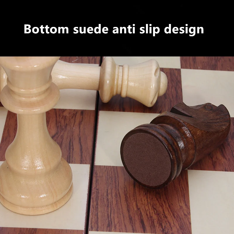 Magnetic Chess Set Board Game Wooden Chess Foldable Chess Board Chess Pieces And Board Table Games Chess Puzzle Game Chess Pieces Solid Wood Chess Pieces Wooden Folding Board Game