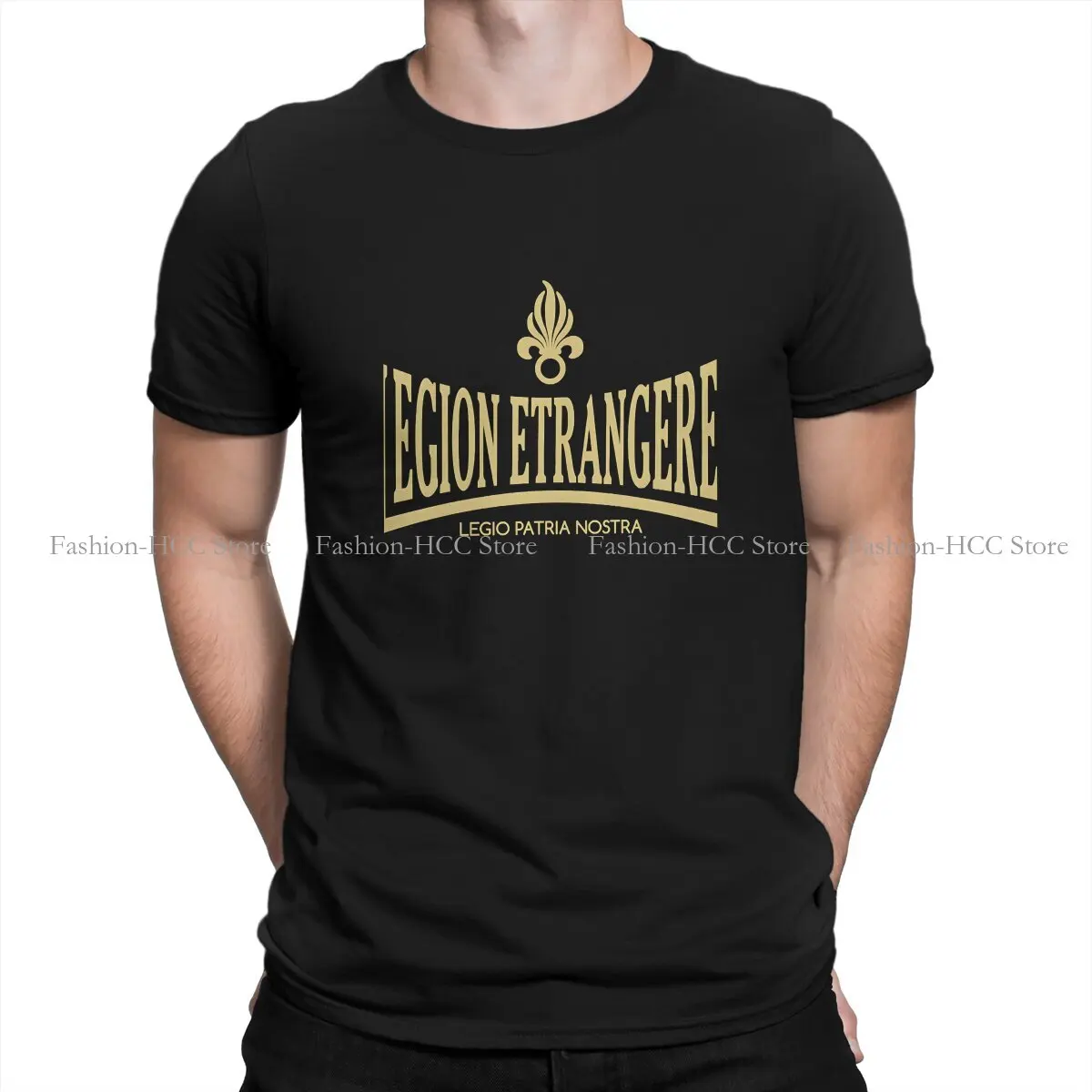 

Legion Etrangere Foreign Legion Polyester TShirts PATRIA NOSTRA Print Men's T Shirt Funny Tops