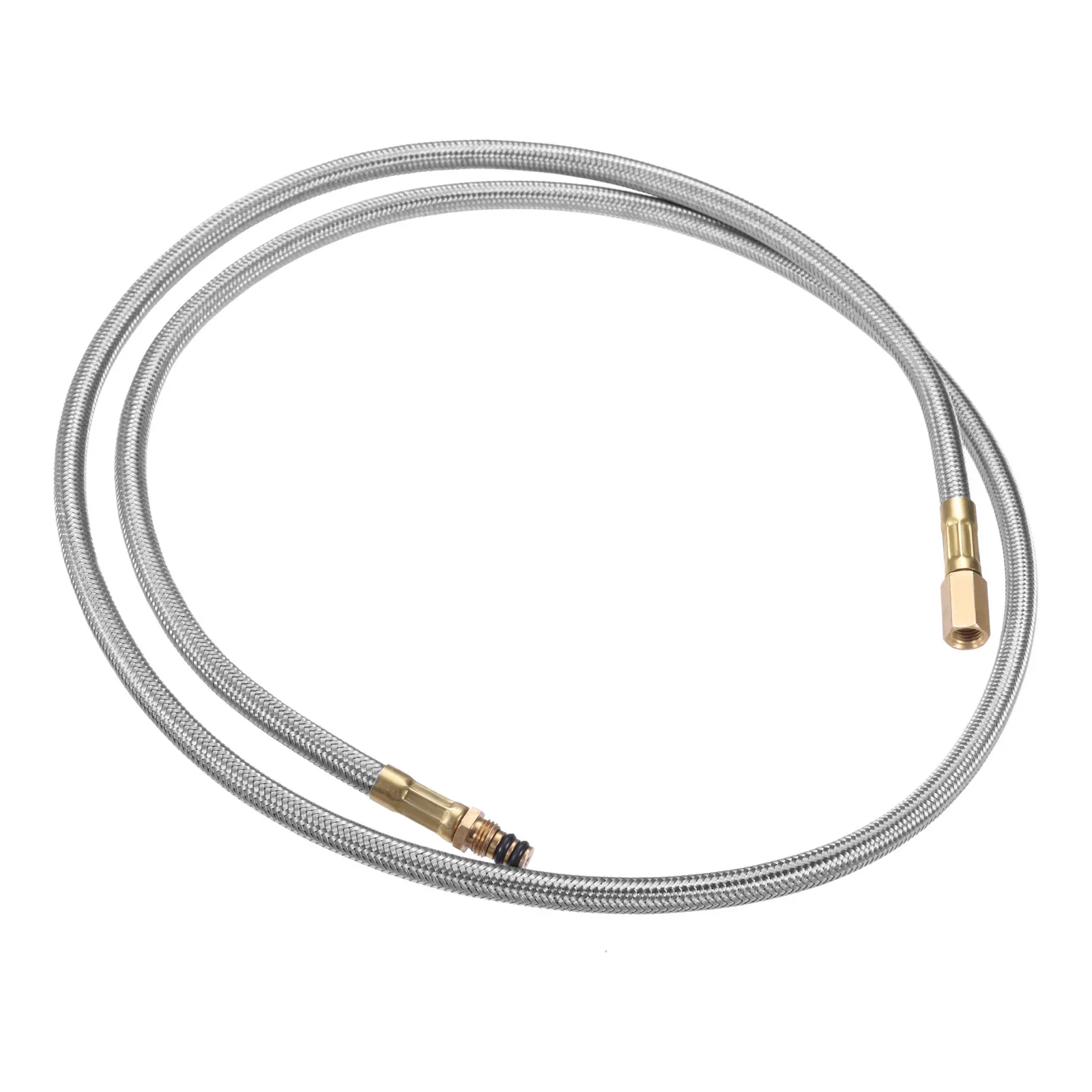 44cm Gas Adapter Extension Hose Stainless Steel Braided Pipe Gas Can connection to Stove Copper End Connectors Portable Set