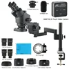 3.5-180X Parfocal Simul-Focus Trinocular Stereo Microscope Rotation Articulating Arm 55MP 48MP 4K 1080P Camera Digital Image 1