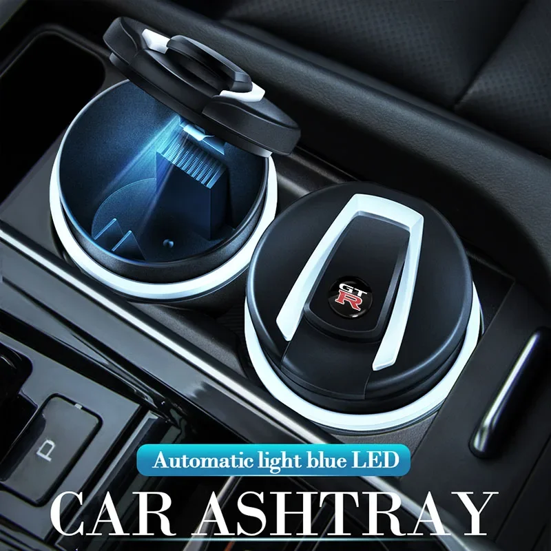 차량용 휴대용 LED 조명 담배꽁초통 (닛산 GTR R35 R34 구형 티아나 04-07 무라노 허브캡용)