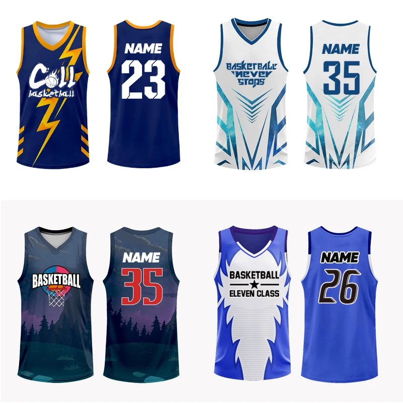 Custom Men Kids Basketball Jerseys Sets Breathable Basketball Uniform 100%  Polyester Basketball Shirts Clothing Big Size 6XL - AliExpress