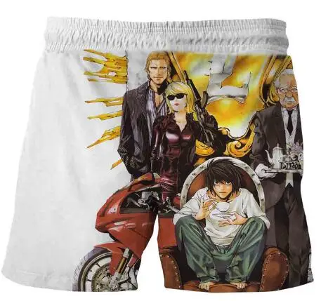 

Men's Swimming Shorts Summer Shorts Beach Shorts Elastic Pants Anime Print Quick Dry Shorts