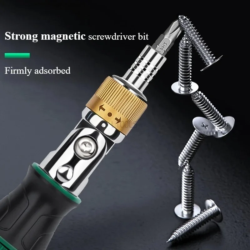 Multi-Angle Ergonomic Ratchet Screwdriver - 10-in-1 Portable Hand Tool