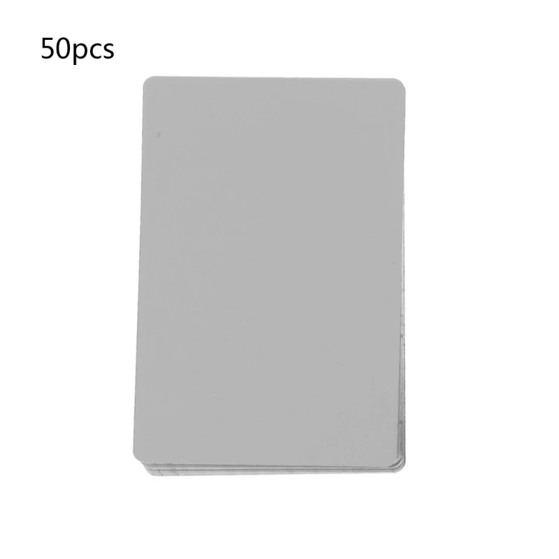 

E9LB 50 упаковок толщиной 0,18 мм, заготовки для визитных карточек с цветной отделкой, алюминиевый металлический круглый угловой