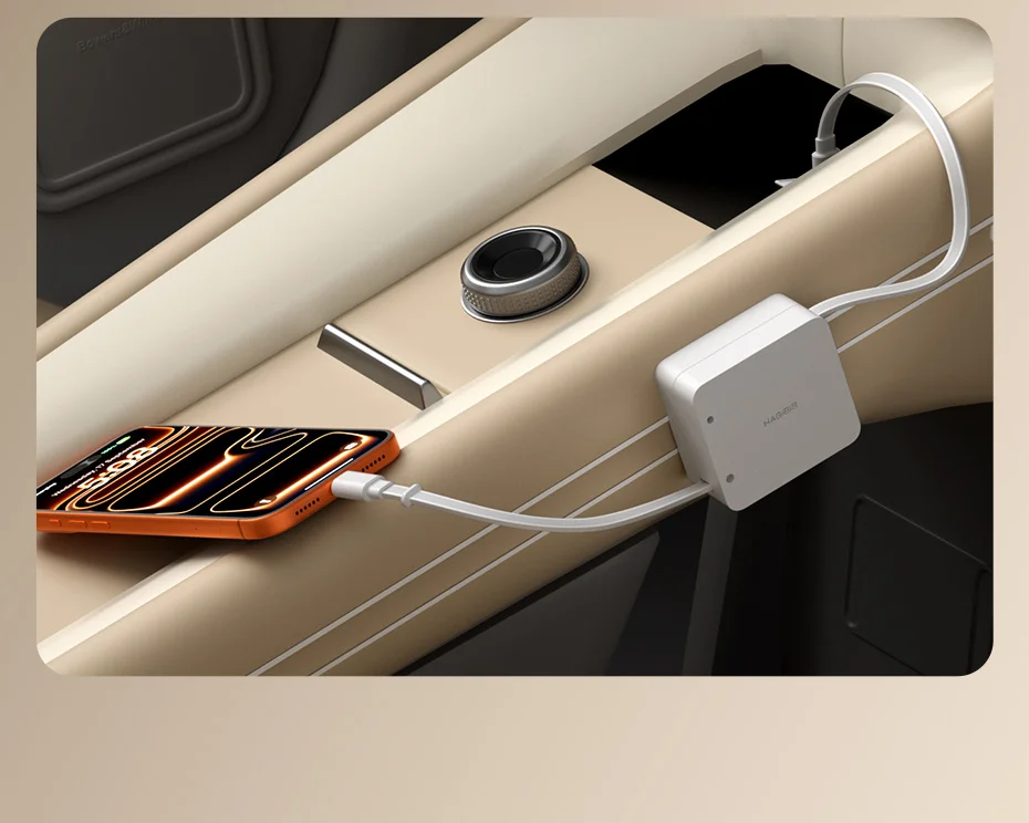 Unidirectional Retractable USB C Cable 100W Fast Charging