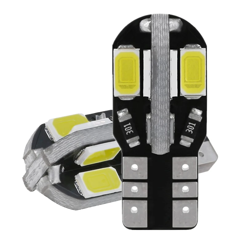 

10 шт., Автомобильные светодиодные лампы T10 W5W 12 В 5730 5630 8