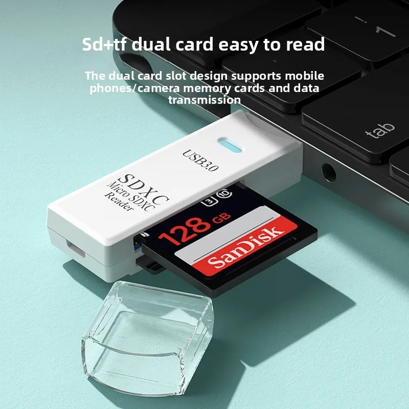 고속 USB 3.0/2.0 TF SD 카드 리더기 2-in-1 다기능 휴대용 어댑터 컴퓨터 태블릿 카메라 노트북 데이터 전송