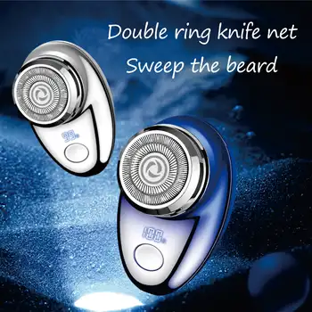 Mini rasoio elettrico, potente rasoio portatile a tempesta, ricarica USB, display intelligente della batteria, rasoio leggero 1