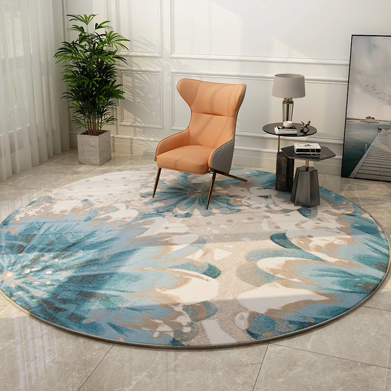 

Living Room Round Carpet European-style Bedroom Study Dining Room Computer Chair Hanging Basket Floor Mat Rug Rugs Tapis Salon