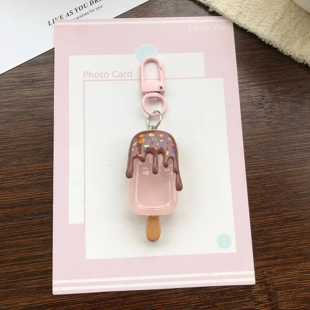 Exquisite Dopamine Sweet Fun Ice Cream Keychain – Fashionable Handbag Chain Accessory Gift