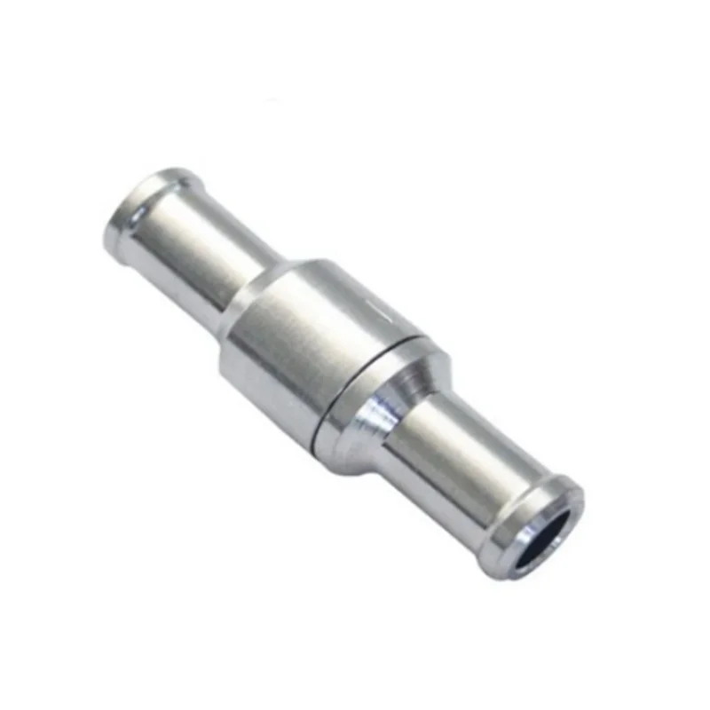 replacement non return valve chrome inline check valve one way rollover 0 2 6bar 6 8 10 12mm easy installation 1pc One-way Aluminium Alloy Check Valve Metal 6/8/10/12mm Non-return Fuel Gasoline Diesel Air Valves