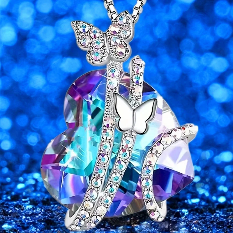Herzengel Necklace with Glass Lens Butterfly Symbol (Nature) main image 0