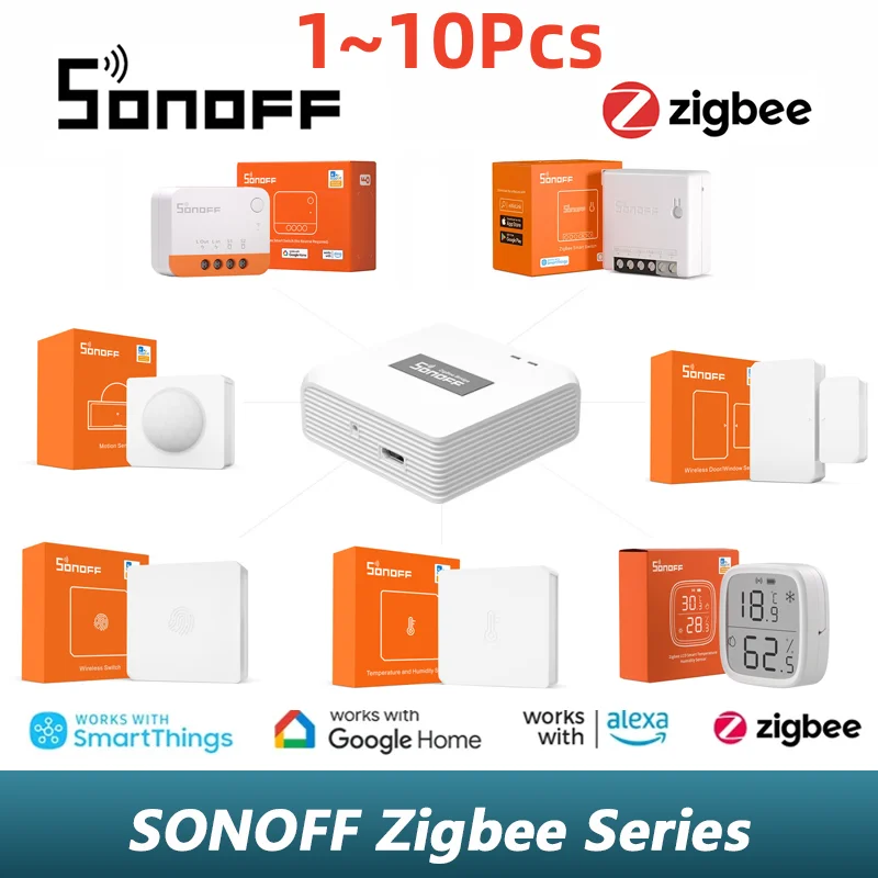 1~10Pcs SONOFF Zigbee ZB Bridge/ ZBMINIL2/ZBMINI/Wireless Switch/Temperature Humidity/Motion/Door Sensor For Alexa Google Home
