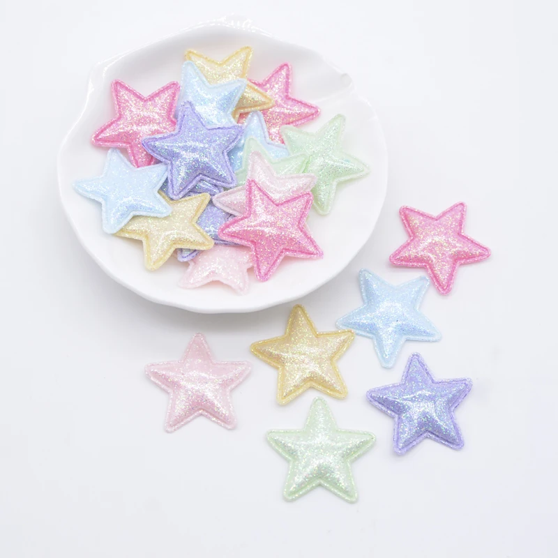 50 Stück 25 mm Bling PU-Leder Sternapplikationen für DIY Mädchen Kopfbedeckung Haarspangen Dekor Zubehör Kleidung Hut Nähen Patches