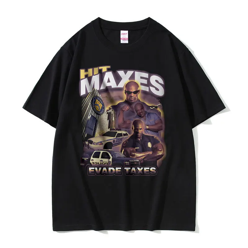 

Hit Maxes Evade Taxes Ronnie Coleman Pump Cover Meme Tshirt Funny Men Causal Oversized T Shirts Men's Fitness Exercise T-shirt