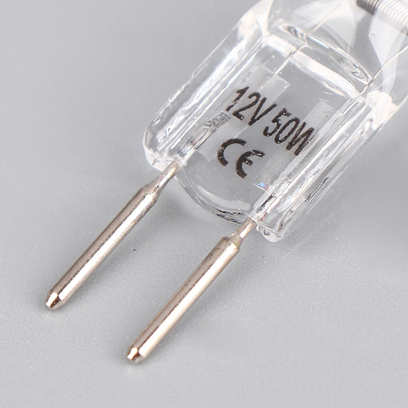 아로마 테라피 램프용 할로겐 램프 비즈, 크리스탈 램프 프로젝터, 2 핀 전구, 현미경 액세서리, 12V, GY6.35, 35W, 50W, 75W, 100W