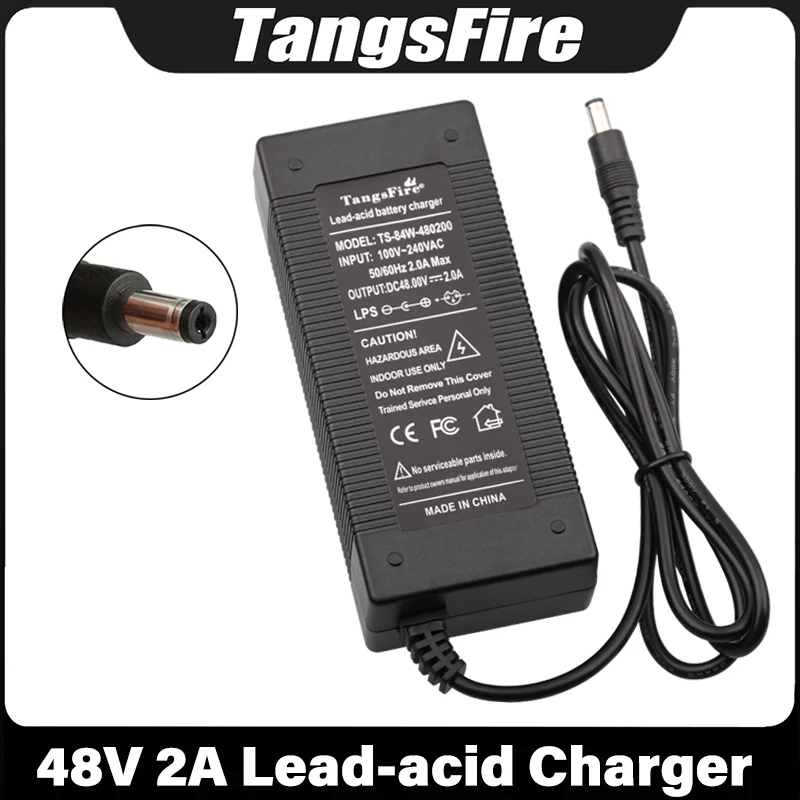 48V 2A Smart Lead-Acid Battery Charger For 57.6V Lead-Acid Battery Pack Charger Selectable EU/US/AU/UK/KR High Quality plug