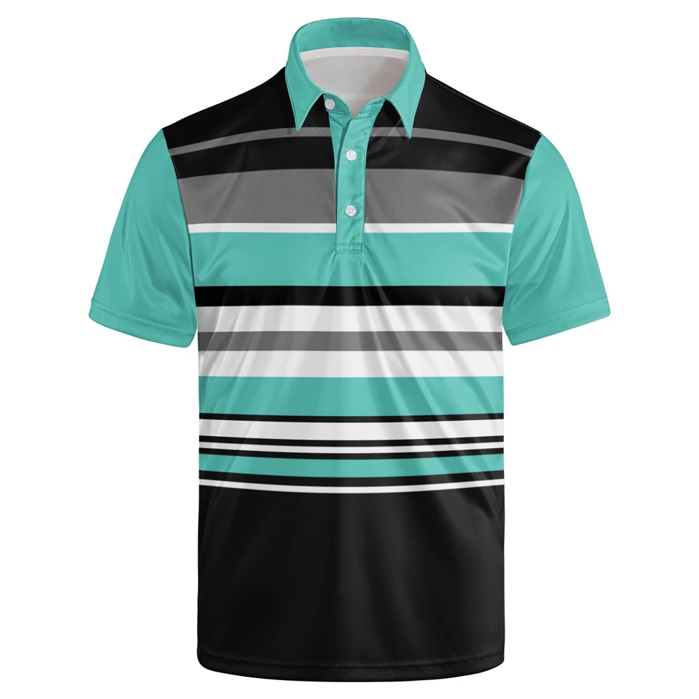 New Men's Striped Five-Pointed Star Printed Polo Shirt Men's Comfortable Fashion Golf Wear Men's Breathable Fitness Tennis Wear 7 Se290f793dd544ac6bf92b322f9a6dcdd6