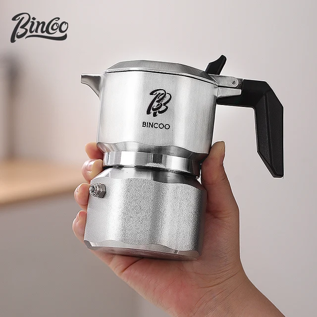 Bincoo Three Valve Mocha Pot 316 Stainless Steel Electric Ceramic Stove Coffee Maker Heating Base 220V Espresso Extraction Tool 1