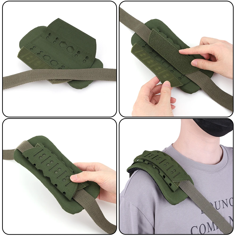 Tactical Vest Shoulder Pad Outdoor Tactical Shoulder Pad Laser Cutting Mesh Cushion Breathable for Backpack Vest
