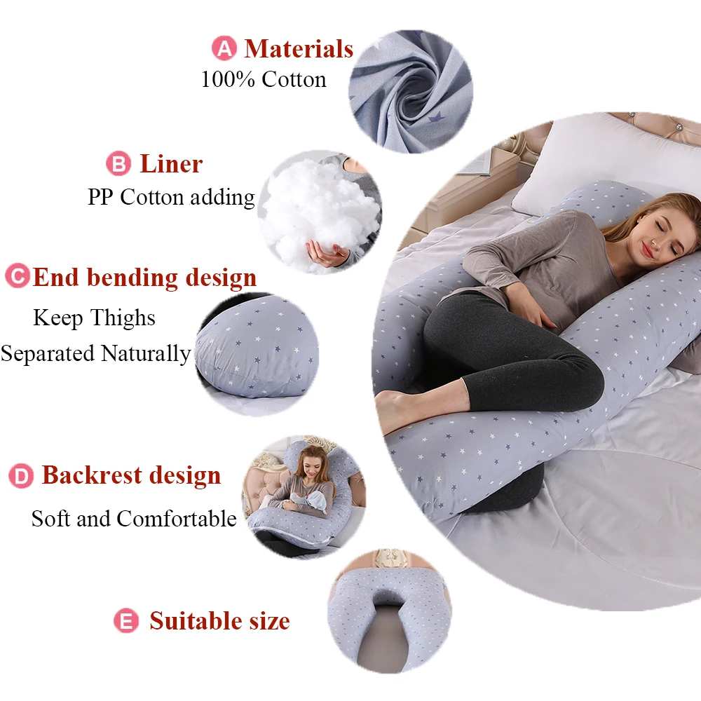 U Shape Pillow For Pregnant Women Cotton Pregnant Pillow Breastfeeding Cushion Maternity Sleeping Hug Pregnancy Cushion nursing pillow