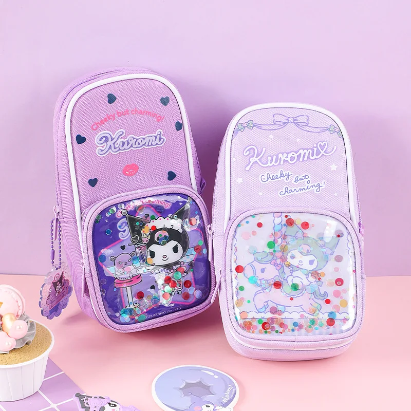 

Large Capacity Student Schoolbag Pencil Bag Sanrio Kuromi Series High Appearance Children Pencil Bag Stationery Bag