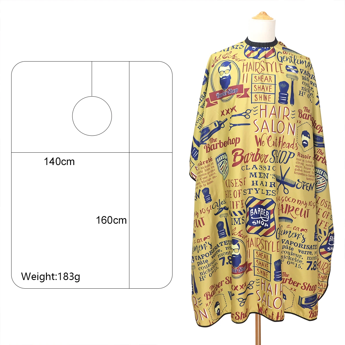 Salon Styling Barber Haircut Cloth Waterproof Hairdresser Apron Pattern Gown Dyeing Haircutting Soft Capes Hairdressing Styling