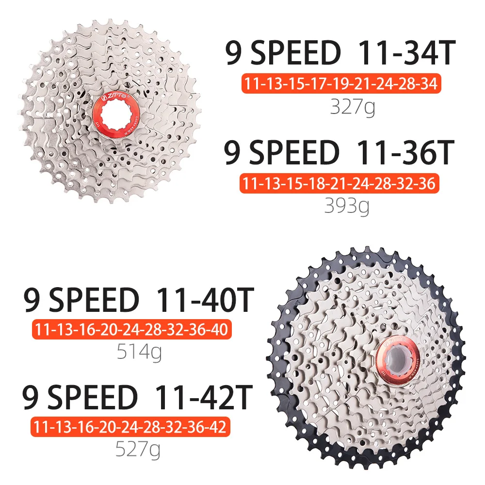 ZTTO 9-Speed Bicycle Cassette for Road and Gravel Bikes
