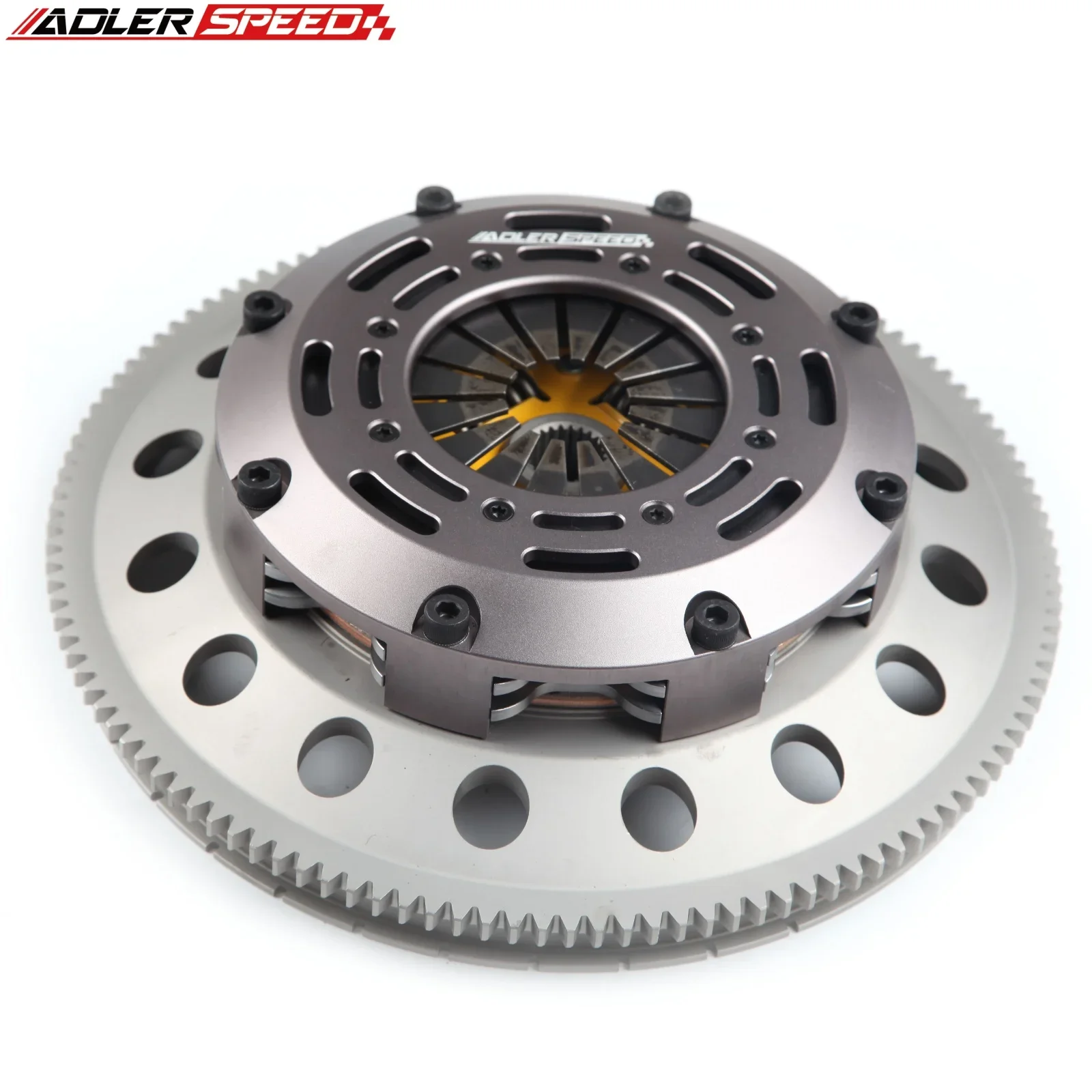 ADLERSPEED 7.25인치 185mm 스프렁 클러치 트윈 디스크 키트 + 플라이휠 (닛산 350Z 인피니티 G35 VQ35DE 중형용)