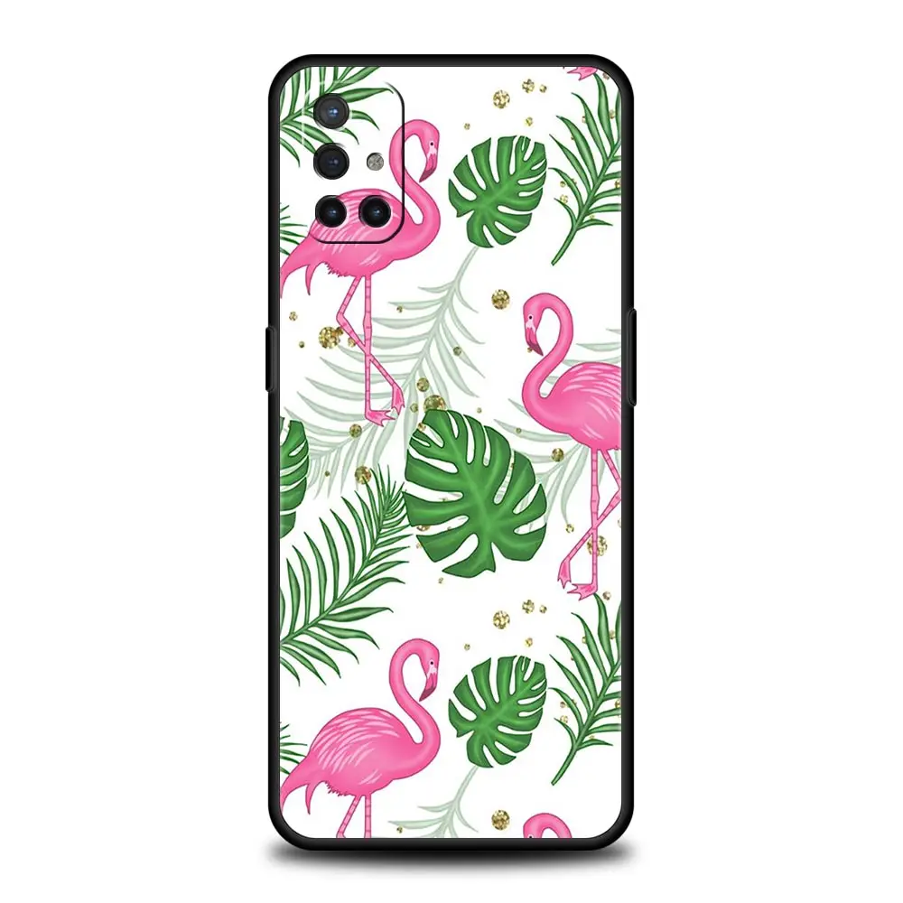 Charming Pink Flamingos Leaf Design Phone Case Cover