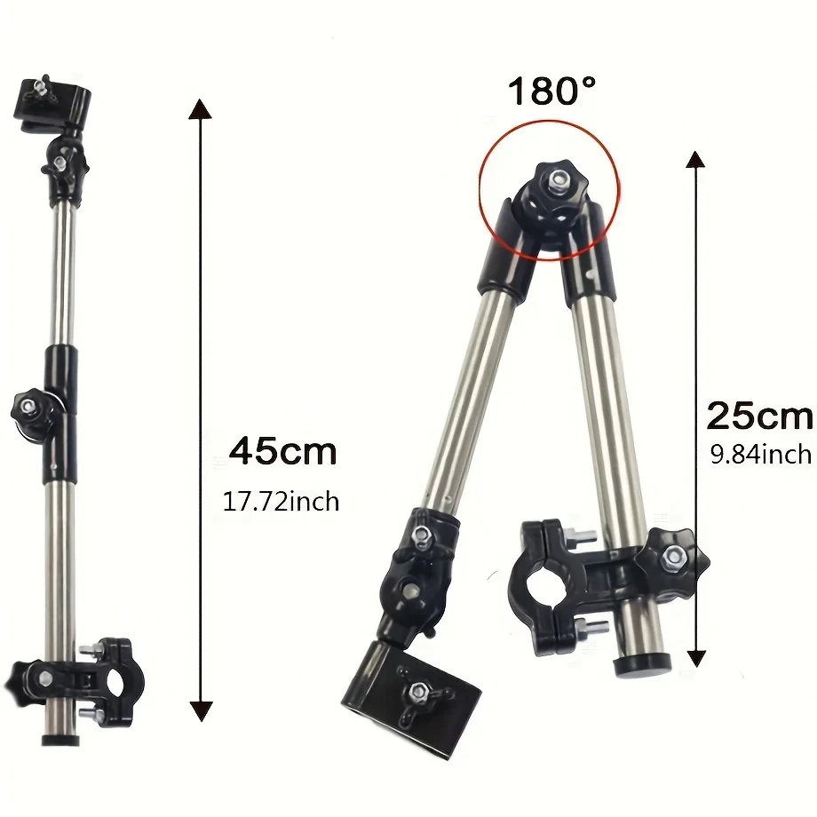 Foldable Bicycle Umbrella Frame, Stainless Steel Thick Steel Pipe Umbrella Support Frame, Umbrella Holder Riding Accessories