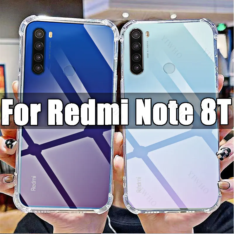 Weiche, stoßfeste, transparente Silikonhülle für Xiaomi Redmi Note 8T, transparente TPU-Hüllen für Redmi Note8T 6,3 Zoll M1908C3XG Sicherheit