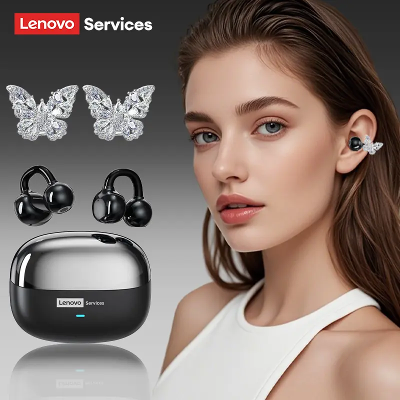 Choice Lenovo LE302 OWS Ear clip Wireless Earphones Low Latency HD Call Bluetooth Headphones HiFi Music Sport Fashion Earbuds - Image 8