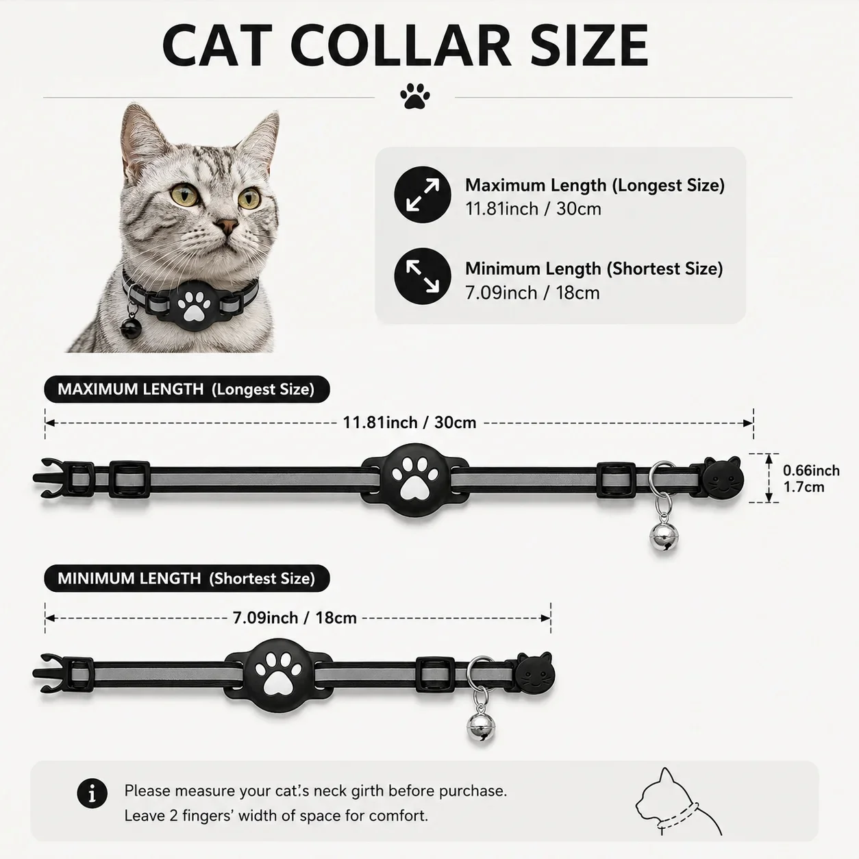 Pet（Cats and dogs）Locator Set GPS Tracker Collar Set, Pet Additions, Compatible with Apple Find My - 2