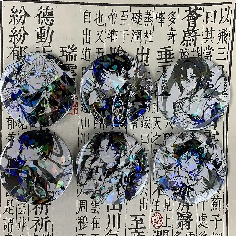 Милая мультяшная брошь Genshin Impact Xiao Venti Scaramouche kaedeхара Kazuha, милые аксессуары, украшение на периферии, детский подарок