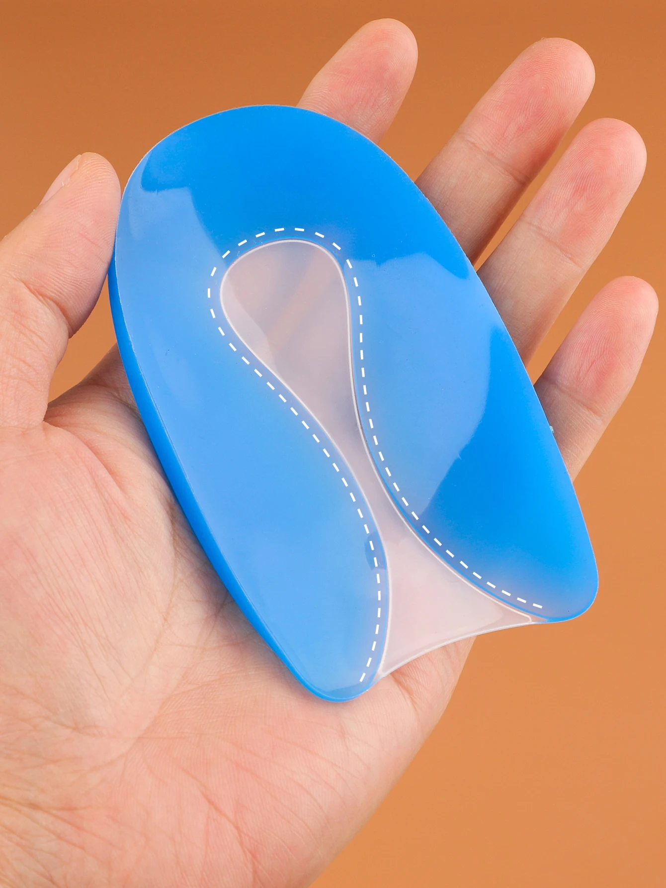 1 pair of thickened U-shaped silicone heel pads for men and women soft and shock-absorbing blue U-shaped heel pads heel patch insole heel protector heel protector pads heel insoles heel cushion insole heel cushion protector