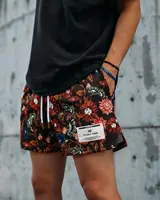 Summer American Oil Painting Style Casual Mesh Shorts Men's And Women's Summer Basketball Training Knee Quarter Pants 1