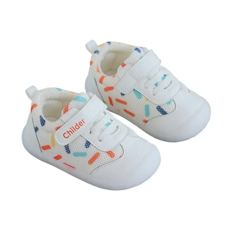 Boys/Girls Baby Walking Shoe 2025 Spring/Autumn New 0-2 Year Old Shoe Soft Sole Mesh Breathable Baby Shoe Nude Shoe bebê أحذية 5