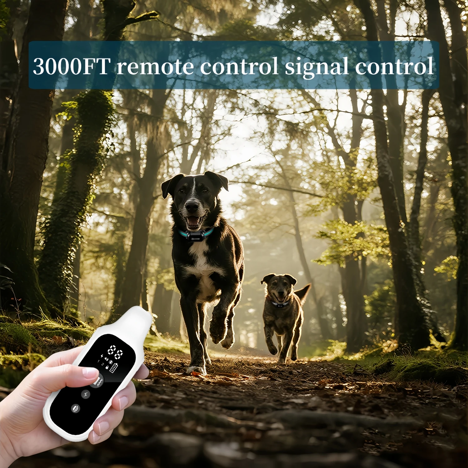Waterproof Anti Barking Dog Collar Rechargeable Training Device_voghion.com
