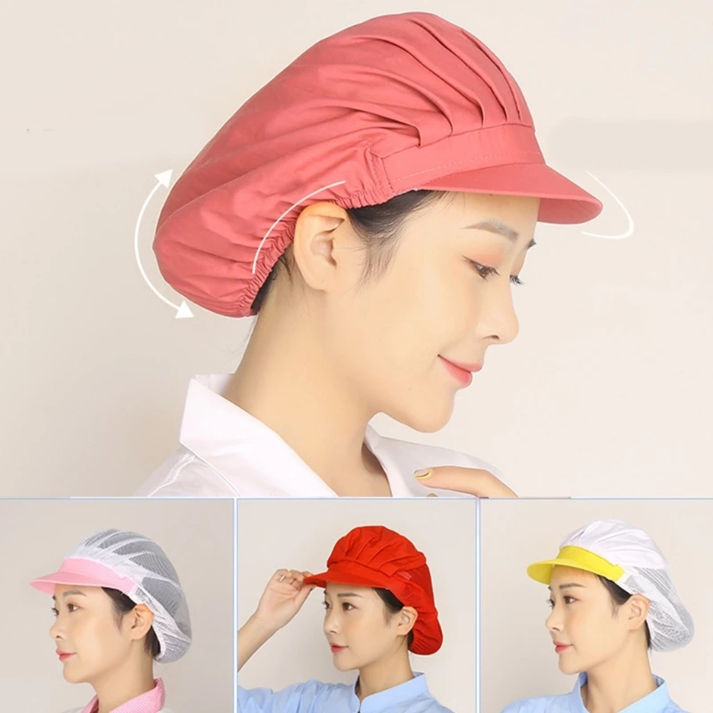 

Breathable Chef Hat Elastic Mesh Kitchen Restaurant Hotel Bakery Waiter Hat