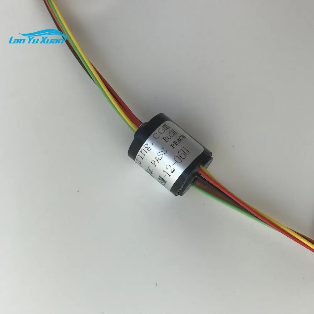 

Slip ring 6-way 2A, outer diameter 12.5mm collector ring conductive slip ring cap type slip ring rotary connector brush