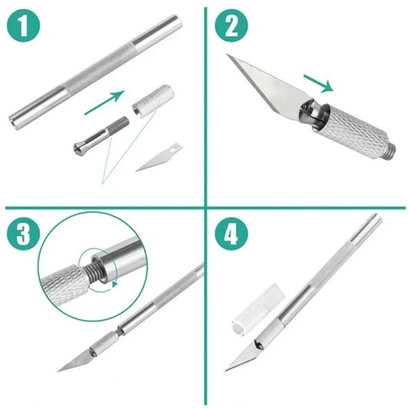 50 DIY Wood Carving Knives Blades Fruit Food Scalpel Craft Sculpture Cutting Tool Metal Engraving wood carving knives wood carving blades carving tool