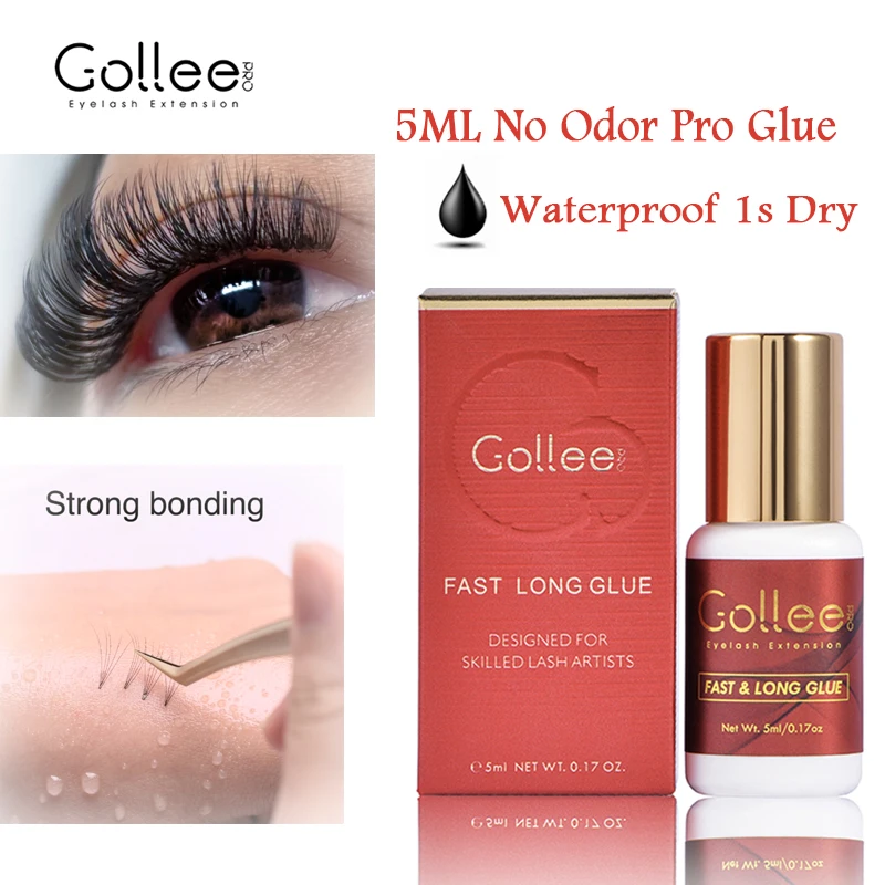 Gollee Eyelash Extensions Glue 1s Dry Lash Adhesive 7 Weeks Retention