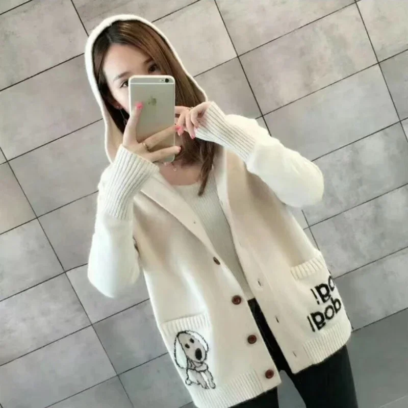

Women's Hoodie Sweater 2023 Japanese Y2k Knit Jumpers Jacket Women's Autumn Clothing Oversize Pullovers Female Student Cardigans
