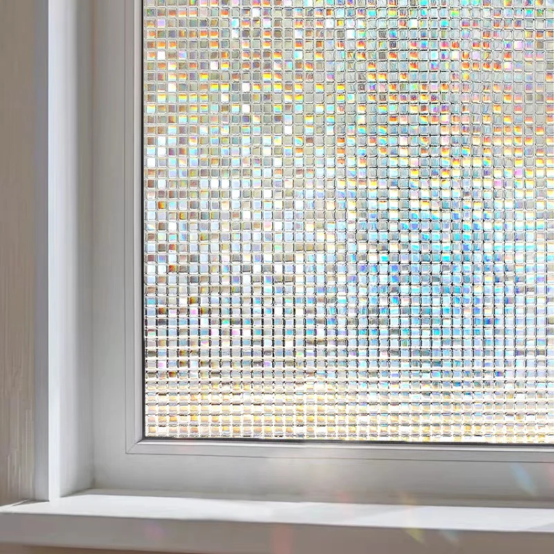 Rainbow 3D Window Privacy Film - Heat Control & UV Protection Static Clings