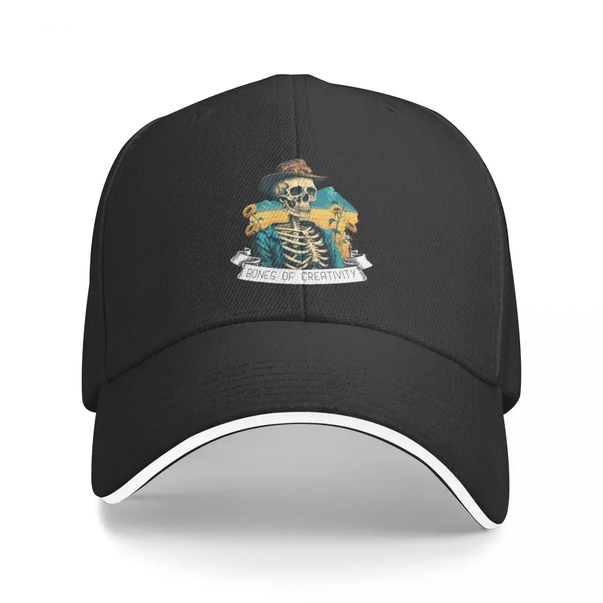 

Skeleton Tribute to the Master Artist Baseball Cap sun hat fashionable Baseball For Men Women's